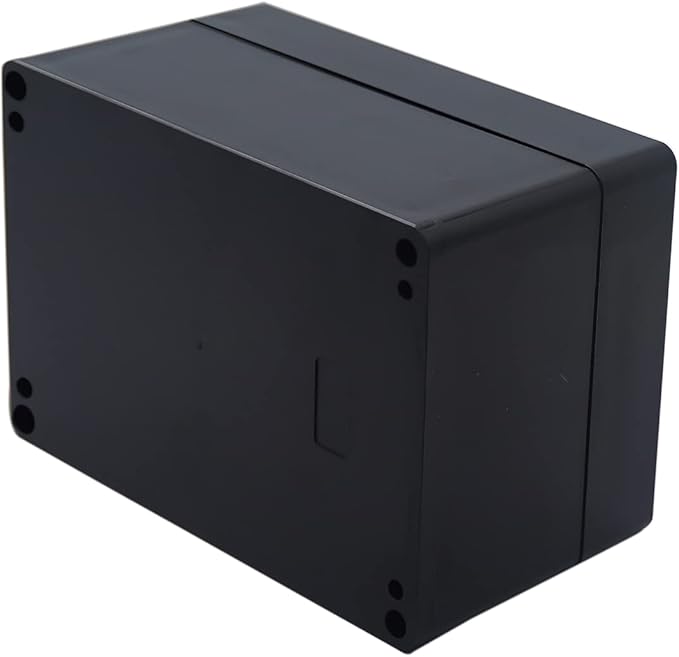 Project Box IP65 Waterproof Junction Box ABS Plastic Black Electrical Boxes DIY Electronic Project Case Power Enclosure 6.3x4.33x3.54 inch (160x110x90 mm)