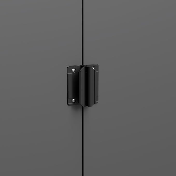 Cover It 6' x 4' Galvanized Steel Outdoor Storage Shed with Pent Roof and Lockable Sliding Doors, Weather-Resistant Steel Storage Shed for Backyards, Gray