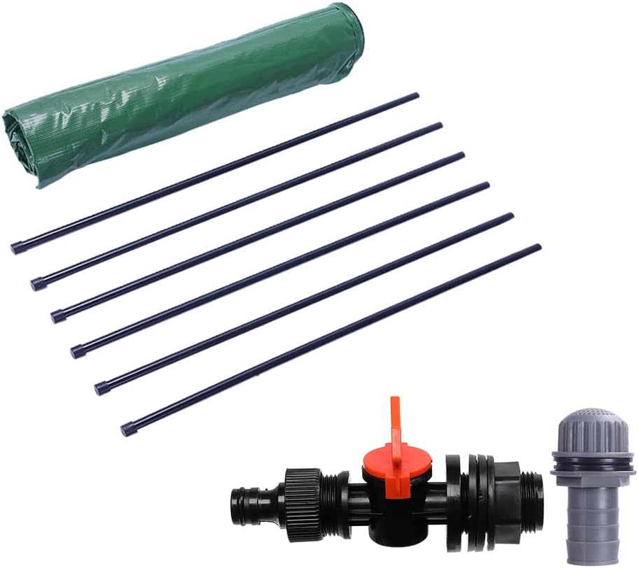 Collapsible Rain Barrel, 200 Gallon Portable Rainwater Collection System, Rain Catcher Barrel, Water Storage Tank with Spigots and Overflow Kit, Rain Water Barrel Collector for Garden, Green