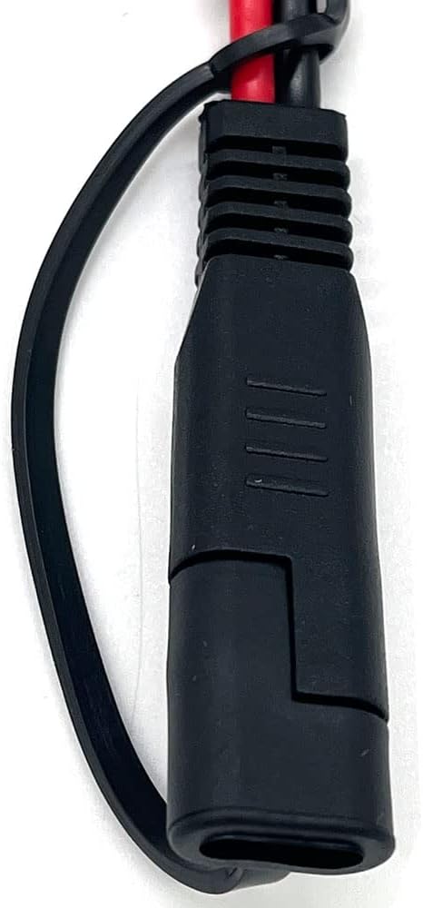 SAE Socket Sidewall Port - Solar Panel Mount with SAE Quick Disconnect Universal Flush-Mountable Connector for Solar Generator Battery Charger with 2 Mounting Screws (SAE Cable)