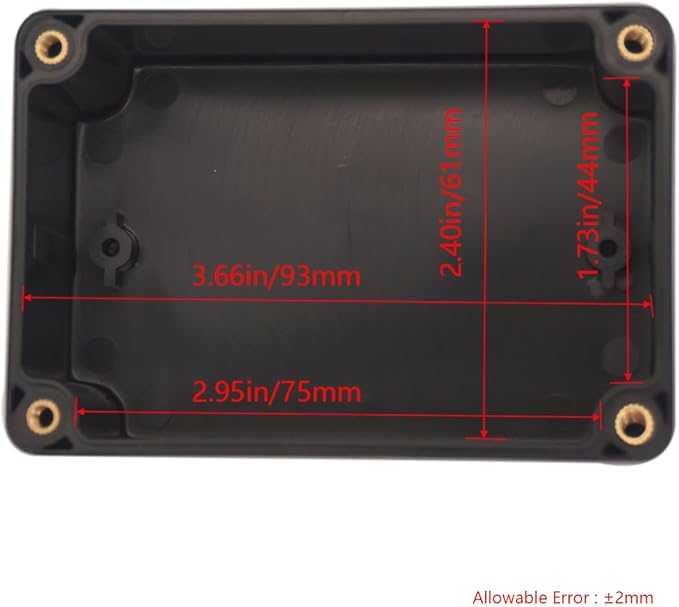 Project Box IP65 Waterproof Junction Box ABS Plastic Black Electrical Boxes DIY Electronic Project Case Power Enclosure Clear Cover 3.94"x2.68"x1.97"(2Pcs)