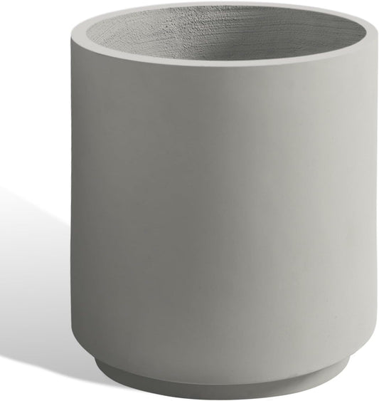 Round Concrete Planter Outdoor Indoor, Large Cement Plant Pots for Flowers (Gay, 12 inch)