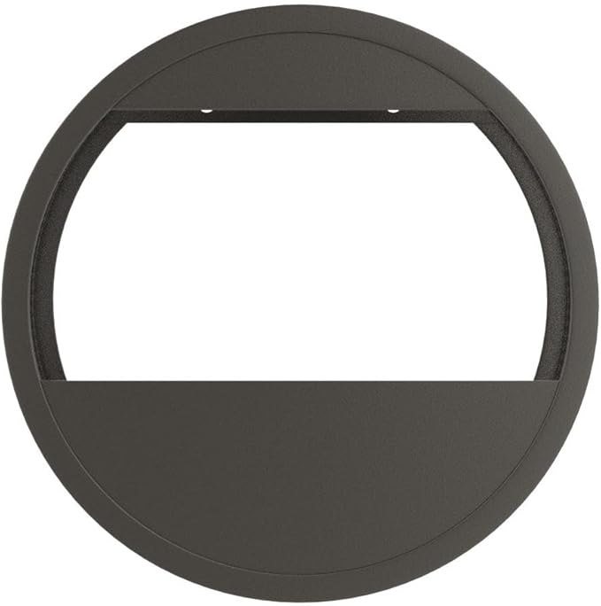 Grand patio Outdoor Circular LED Solar Hanging Wall Sconce Planter, with Dusk to Dawn Sensor Decor Wall Lighting for Garage Doorway Patio Yard, Cement Grey (S-Round)