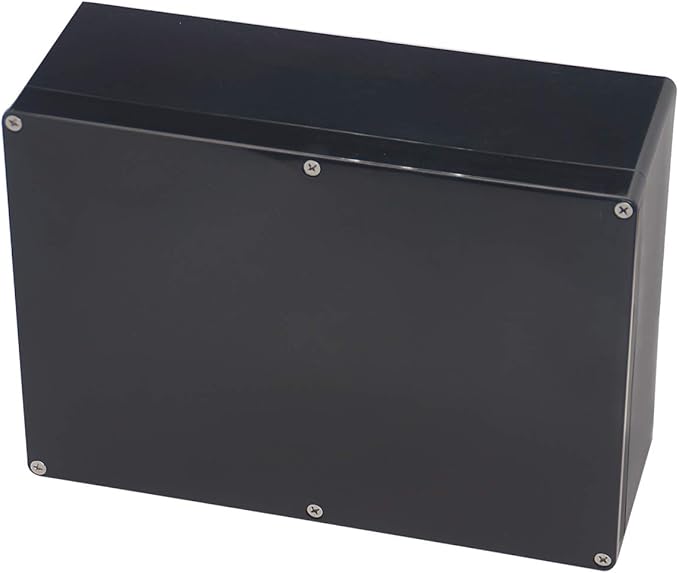 Project Box IP65 Waterproof Junction Box ABS Plastic Black Electrical Boxes DIY Electronic Project Case Power Enclosure 10.35x7.17x3.74 inch(263x182x95 mm)