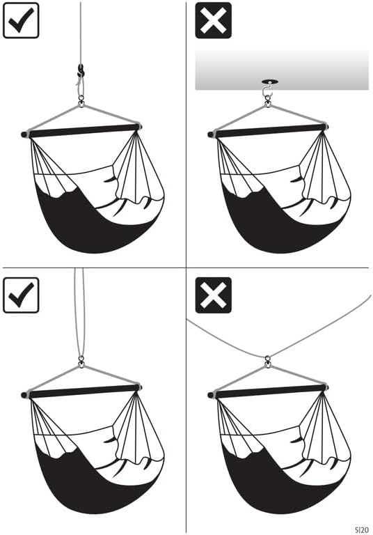 LA SIESTA® - XL King Domingo Hammock Swing Chair & CasaMount - Weather & Tear Resistant Hanging Chair - Outdoor Indoor Hammock Chair w/Suspension Kit for Walls Ceilings Square Beams - Cedar