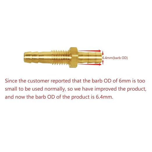 Joywayus 1/4'' Hose Barb Thru-Bulk Head Hex Union Brass Fitting With Flat Washer Gasket Water/Fuel/Air