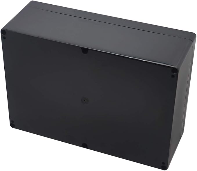 Project Box IP65 Waterproof Junction Box ABS Plastic Black Electrical Boxes DIY Electronic Project Case Power Enclosure 10.35x7.17x3.74 inch(263x182x95 mm)