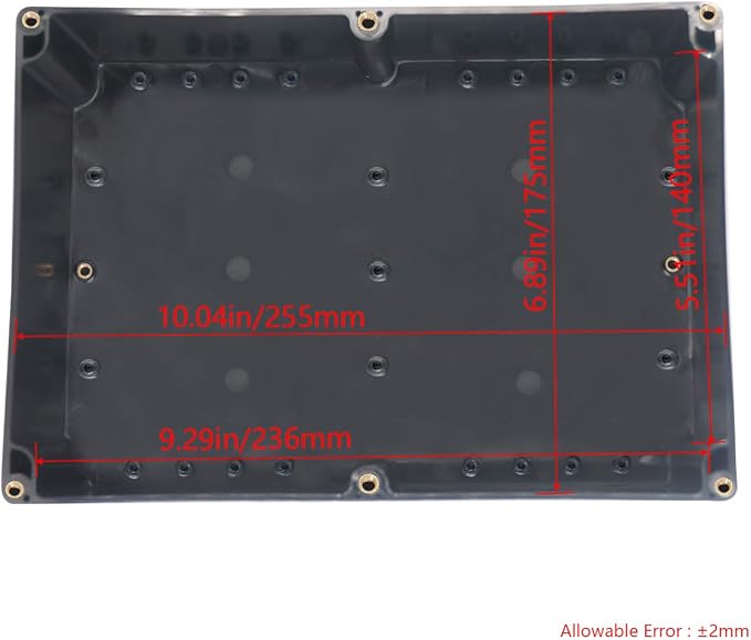 Project Box IP65 Waterproof Junction Box ABS Plastic Black Electrical Boxes DIY Electronic Project Case Power Enclosure 10.35x7.17x3.74 inch(263x182x95 mm)