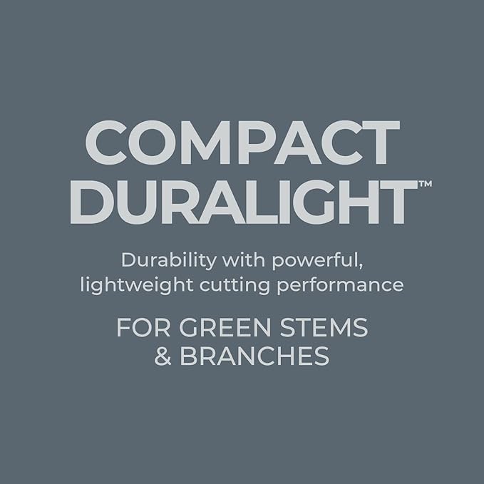 Woodland Tools Co. Duralight Compact Adjustable Bypass Pruning Shears – Lightweight, Ergonomic Garden Clippers with High-Carbon Steel Blades and Multi-Function Lock for Precision Cutting