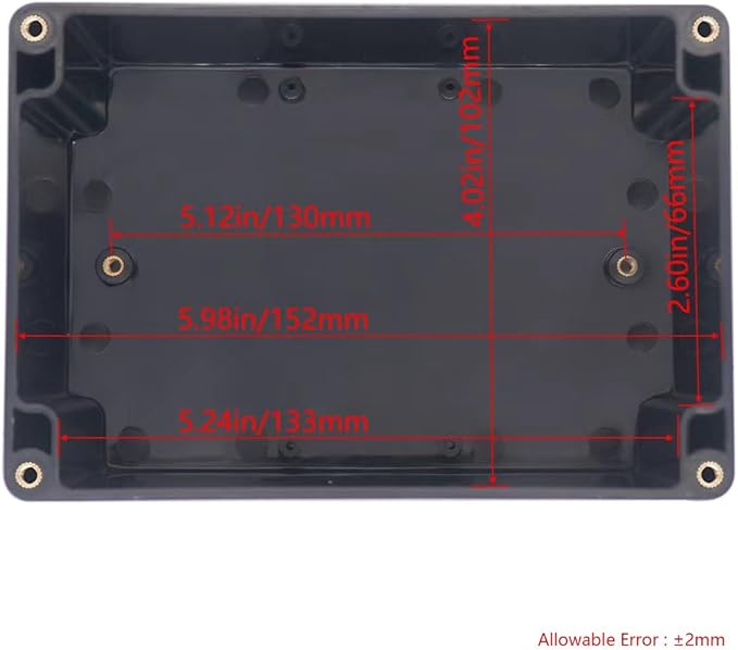 Project Box IP65 Waterproof Junction Box ABS Plastic Black Electrical Boxes DIY Electronic Project Case Power Enclosure Clear Cover 6.3"x4.33"x3.54"