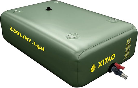 XITAO Water Storage Bladder w/Water Level Indicator, Large Capacity Foldable Water Storage Containers, Portable Emergency Water Tank Water Bag for RVs, Fire Prevention, Irrigation (87Gal)