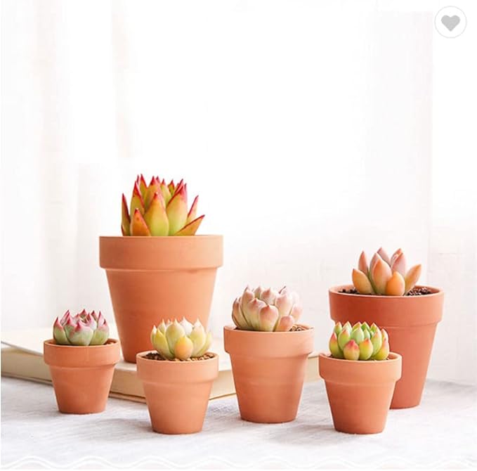 OLEEP Clay Pot - 21 Pack Large Terra Cotta Plant Pot with Drainage Hole, Clay Planters Pot, Terracotta Pot for Indoor Outdoor Plant (3.5 inch)