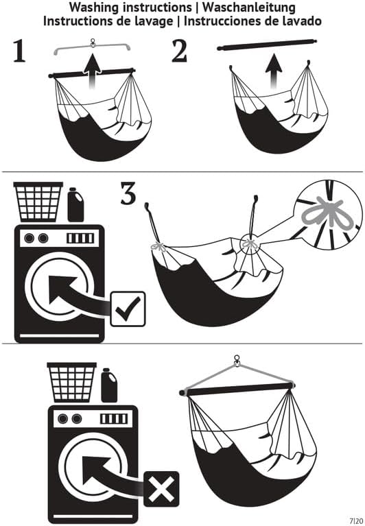 LA SIESTA® - Large Comfort Habana Cotton Hammock Chair & CasaMount - Hanging Chair w/Suspension Kit for Walls Ceilings & Square Beams - Indoor Outdoor Swing Hanging Chair Bedroom Balcony - Azure