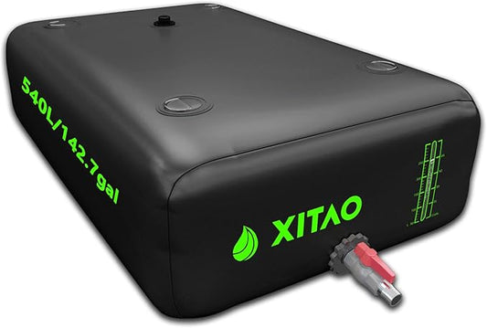 XITAO Water Storage Bladder w/Water Level Indicator, Large Capacity Foldable Water Storage Containers, Portable Emergency Water Tank Water Bag for RVs, Fire Prevention, Irrigation (142Gal)