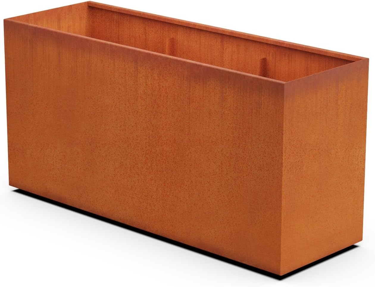 Extra Large Rectangular Planter for Outdoor Plants – 72x24x36 Corten Steel Planter Box for Patios, Decks & Privacy Screens | Heavy Duty Metal Planter Rectangle