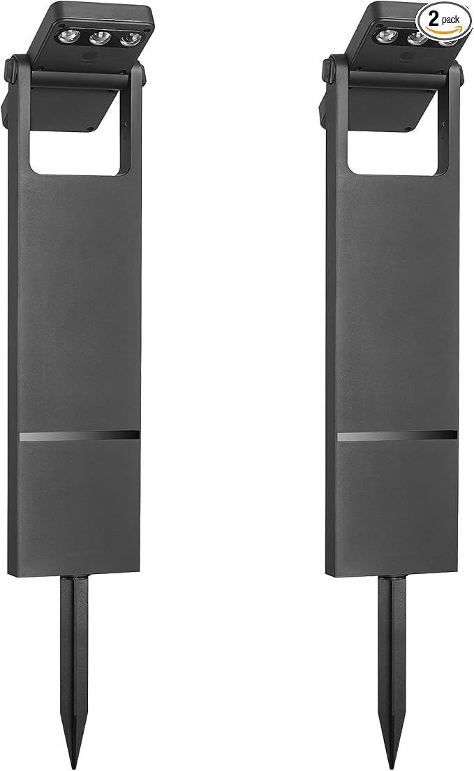 2 Pack Solar Lights Outdoor, 3 Color Temperature Solar Pathway Lights, 360 Degree Adjustable, IP65 Yard & Walkway Lighting - Ideal for Garden, Driveway Decor, YL4079-2