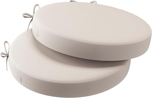 AAAAAcessories Outdoor Seat Cushions for Chairs, Waterproof, Fade-Resistant Patio Furniture Replacement Cushions, 15" x 15" x 2", Set of 2, Khaki Beige