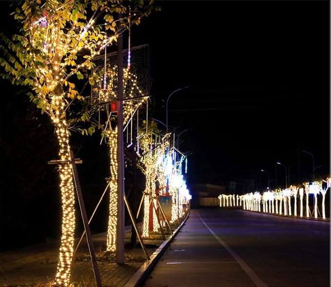 300 LED Fairy Lights Plug in - 100ft Waterproof Twinkle Lights for Bedroom, Outdoor & Indoor, 8 Modes Timer String Lights with Adapter - Warm White LED Fairy Lights for Garden, Christmas Decor