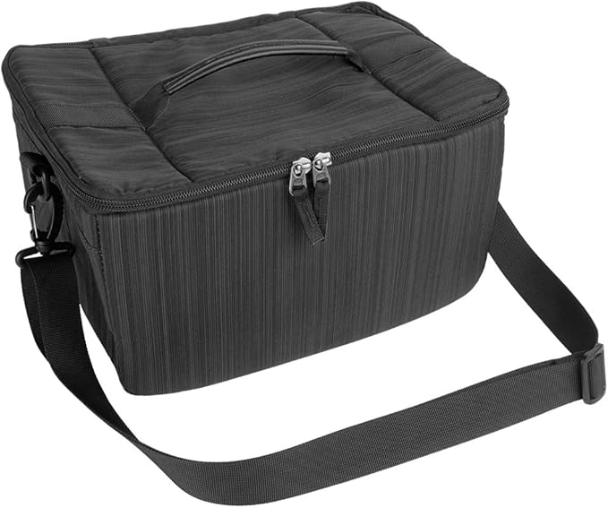Partition Camera Inserts, DSLR Camera Lens Case Photography with Dividers, Portable Nylon Camera Case for DSLR SLR Cameras(Black)