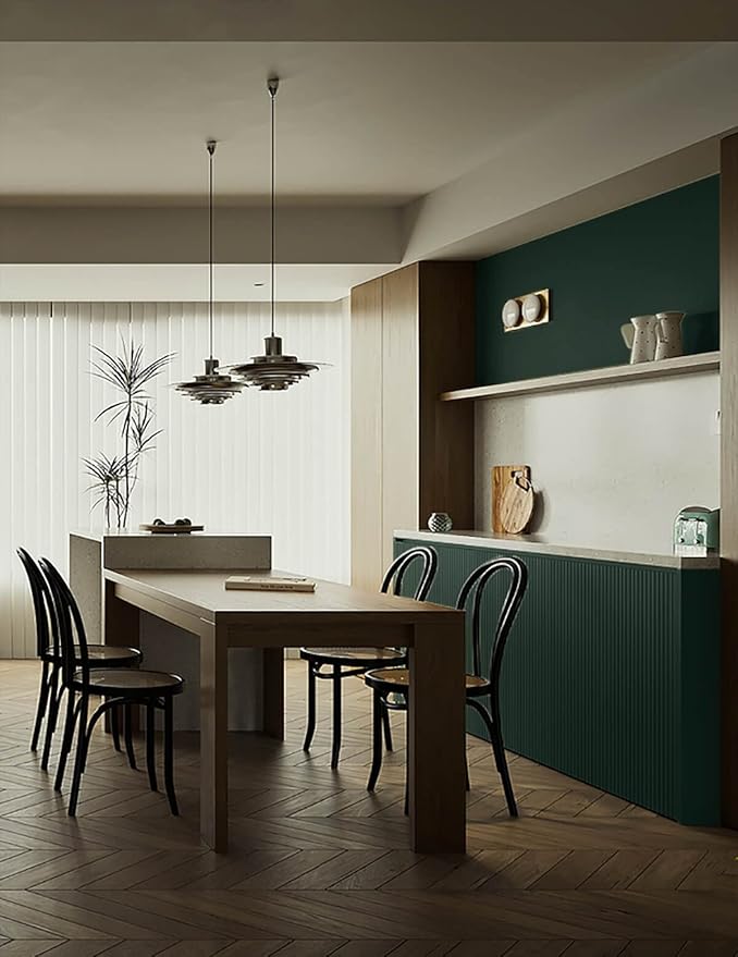 Dimoon 78.7''x15.7'' Emerald Dark Skin Peel and Stick Wallpaper Contact Paper Modern Self Adhesive Wall Paper Removable Renter Friendly Textured Solid Vinyl Roll (78.7''x15.7'',Emerald Dark Skin)