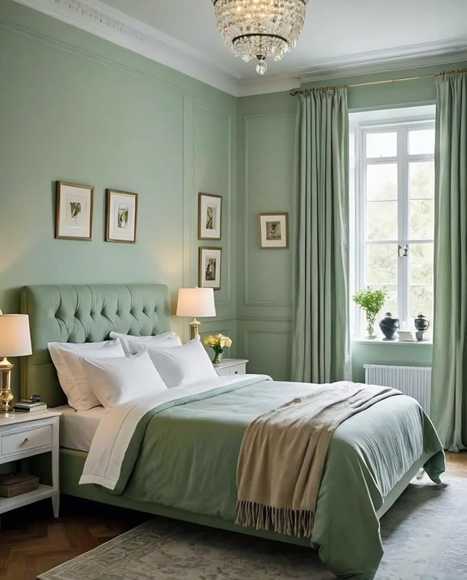 Dimoon 78.7''x17.7'' Green Peel and Stick Wallpaper Contact Paper Modern Self Adhesive Wall Paper Removable Renter Friendly Textured Solid Color Shelf Cabinet Vinyl Roll (78.7''x17.7'',Light Green)