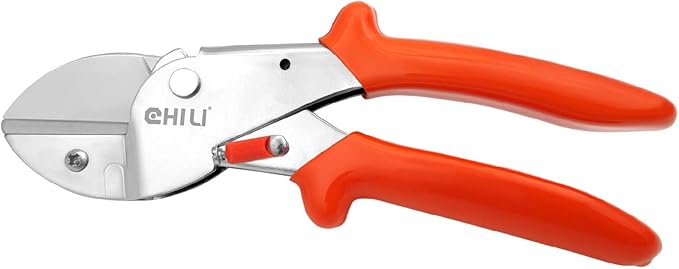 8" Pruning Shears with SK-5 Blades, Bypass Anvil Pruner, Hand Pruner, Clippers for Gardening Tools, Hi-Leverage Type (Ø ≦ 17MM), Made In Taiwan