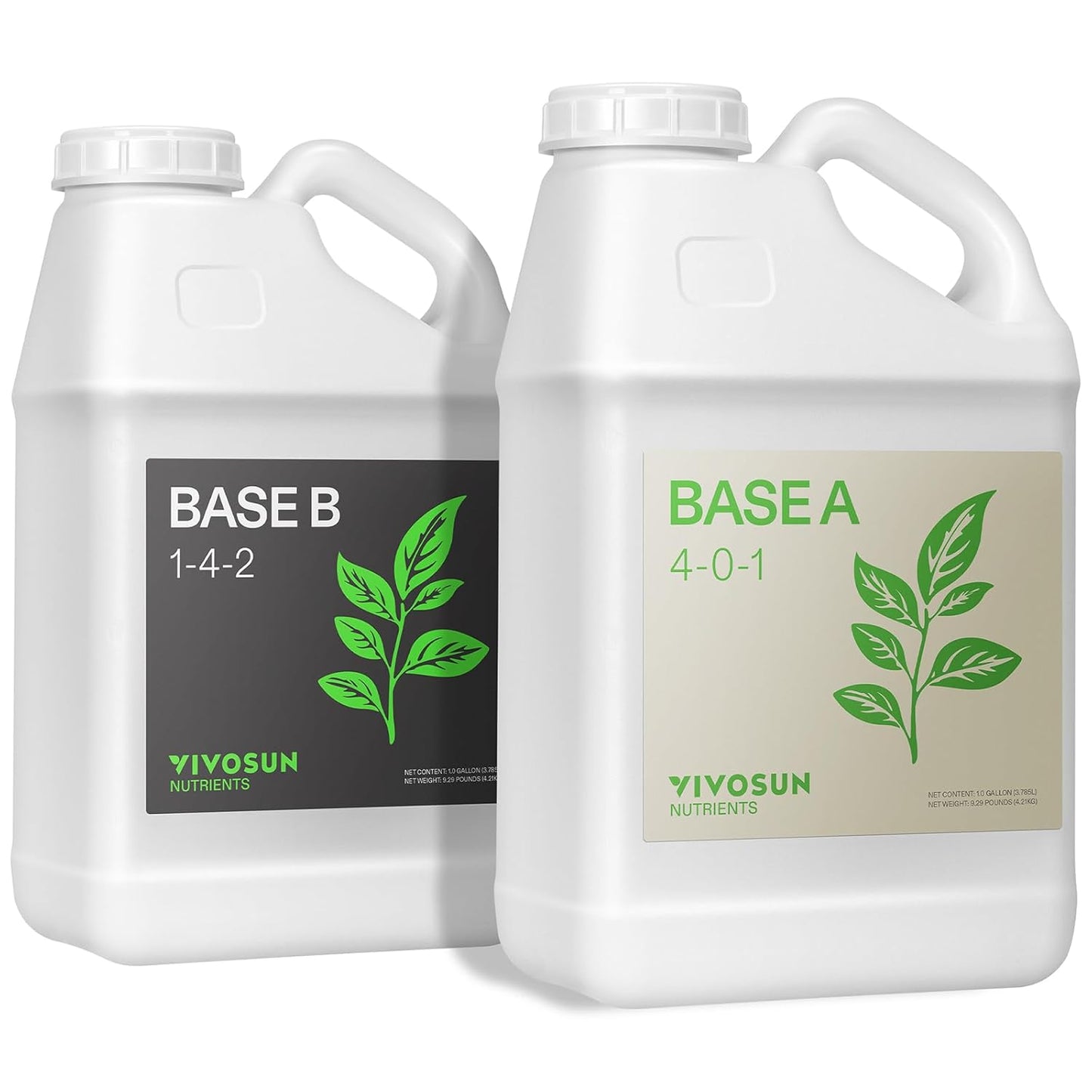 VIVOSUN Liquid Nutrients Base A & B Bundle, Grow Big Hydroponic Fertilizer, Supports Vegetative and Flowering Stages for Outdoor, Indoor Plants, Best Plant Food, Set of 1 Gallon