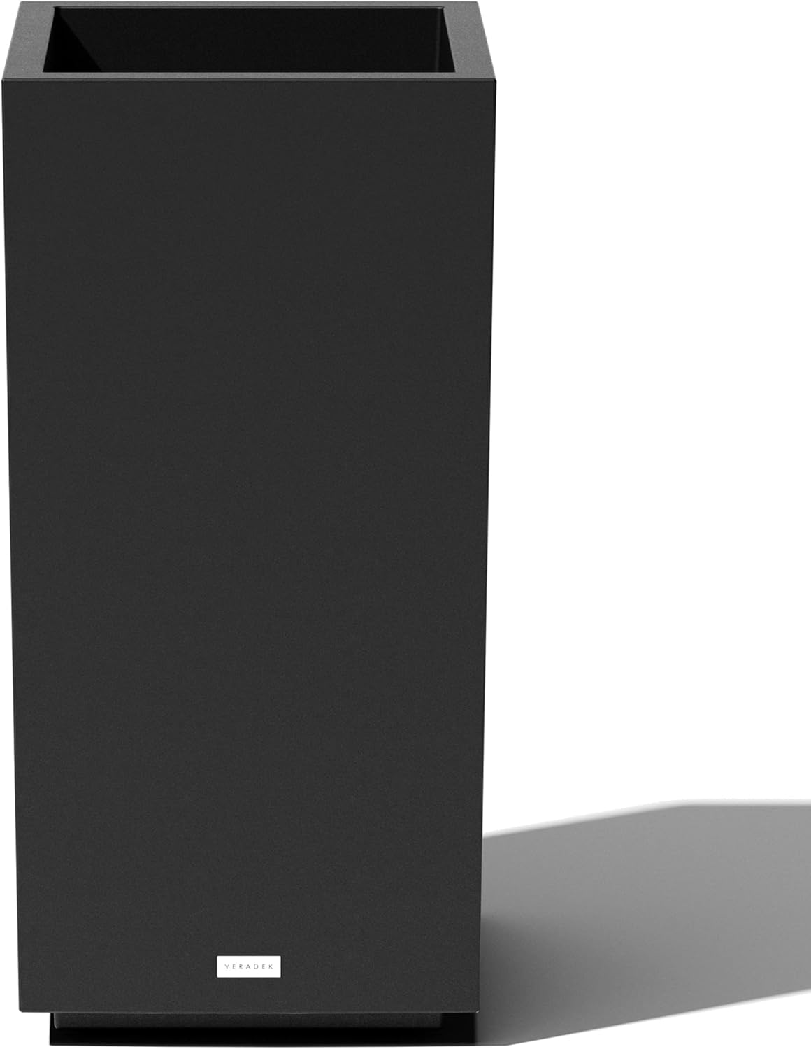 Veradek Block Series Pedestal Planter - Tall Planter for Indoor or Outdoor Front Porch | All-Weather Use with Removable Insert Bucket | Modern Décor for Flowers, Tall Trees, Faux Plants