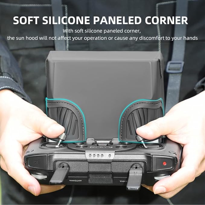 RC Silicone Sunshade Foldable Sun Hood for D-JI RC Pro Mavic 3, Mavic 3 Classic, Mavic 3 Cine, Air 2S and Mavic Mini 3 Pro Remote Controller, Silicone Sun Cover (D-JI RC Pro Sunshade)