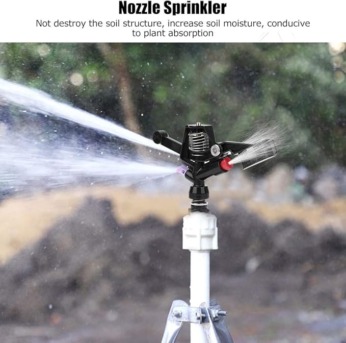 5PCS Garden Impulse Sprinkler Impact Sprinkler for Watering Irrigation, 3/4in DN20 Male Thread