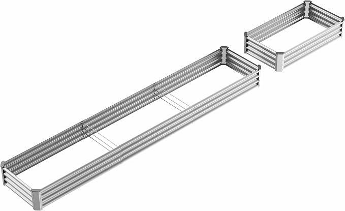 6X2X1FT-2P Galvanized Raised Garden Beds Outdoor,Planter Raised Beds for Gardening, Vegetables, Flowers,Large Metal Garden Box,Deep Plant Flower pots Outdoor.