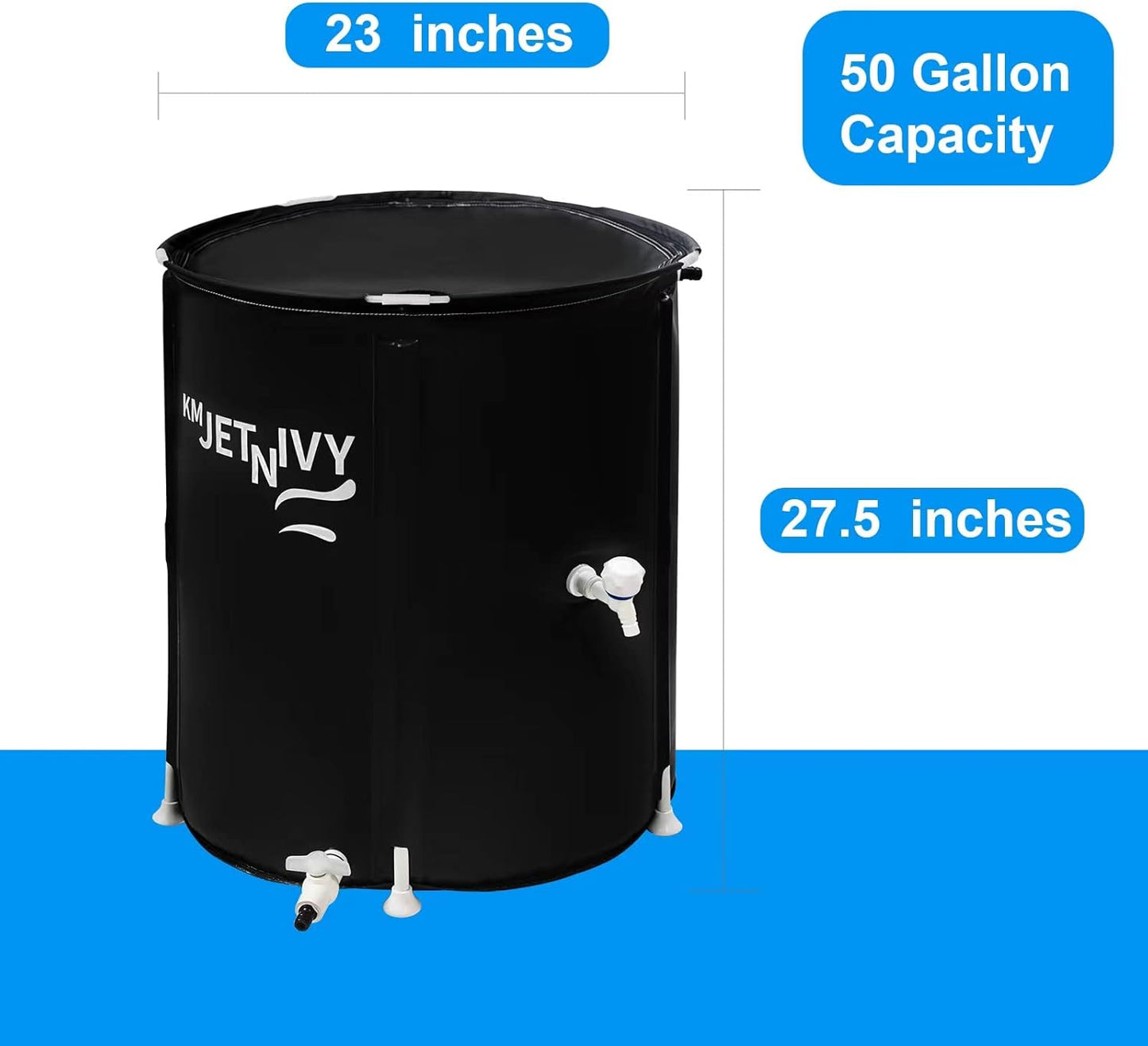 Rain Barrel 50G Anti-Collapse Collapsible Rainwater Collection System,Portable Water Storage Tank,Garden Water Catcher