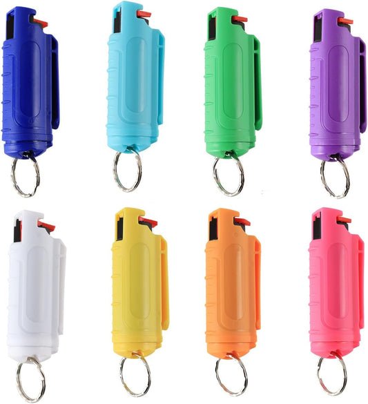 Multi Pack MagiUSA OC Pepper Spray Keychain Value Sets for Women Men 6 Pack or 8 Pack Self Defense Gel Kits Quick Release Compact Portable Personal Safety Tools Ideal Gift
