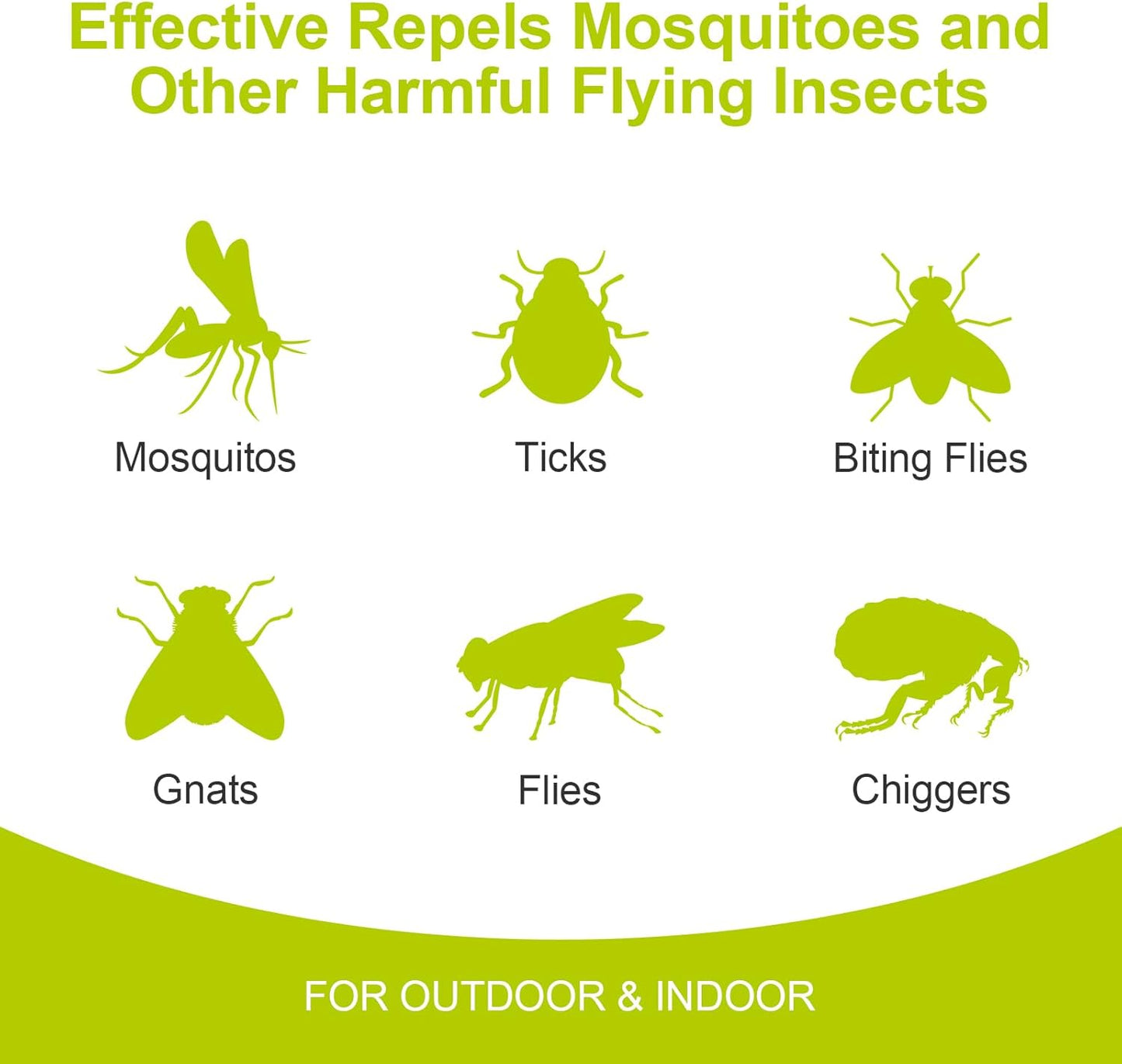 Mosquito Repellent Outdoor Patio - Mosquito Repellent Outdoor Powerful Indoor & Outdoor Protection - Mosquito Deterrent for Yard Camping 12 Pack, Green