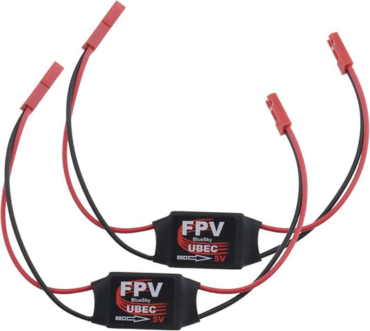 SING F LTD 2Pcs UBEC-3A 5V Mini BEC 2-6S DC-DC Converter Module Regulator FPV Image Transmission for RC Airplane FPV Gimbal Telemetry Device