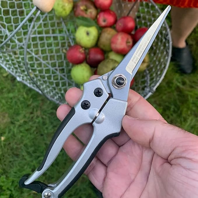 Kings County Tools Flower and Fruit Pruner | 2-1/2" Thin Sharp Blades | Precision Pruning and Cutting | Spring-Loaded Snap Catch