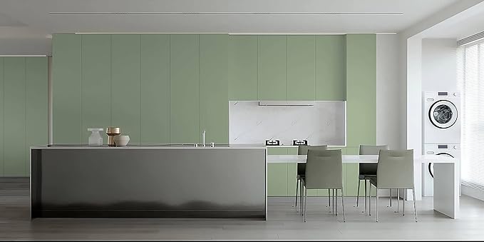 Dimoon 394''x17.3'' Green Skin Peel and Stick Wallpaper Contact Paper Modern Self Adhesive Wall Paper Removable Renter Friendly Textured Solid Color Vinyl Roll (394''x17.3'',Light Green Skin)