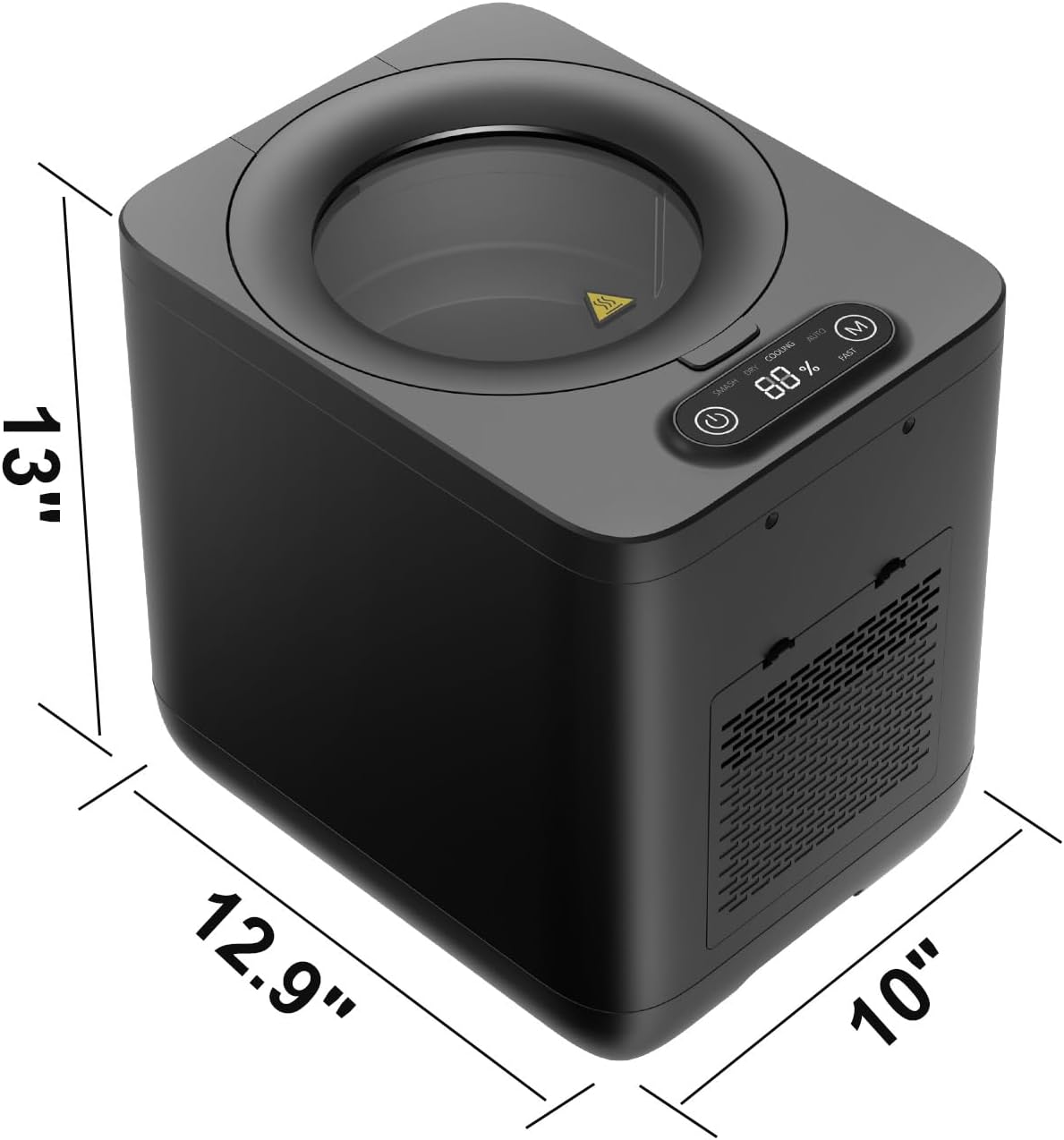 CREATIVECHEF Composter | 3.8L Electric Compost Bin for Kitchen | Upgraded New Generation Blades Auto Food Cycle Compost Machine | Turn Food Waste and Scraps into Dry Compost Fertilizer for Plants