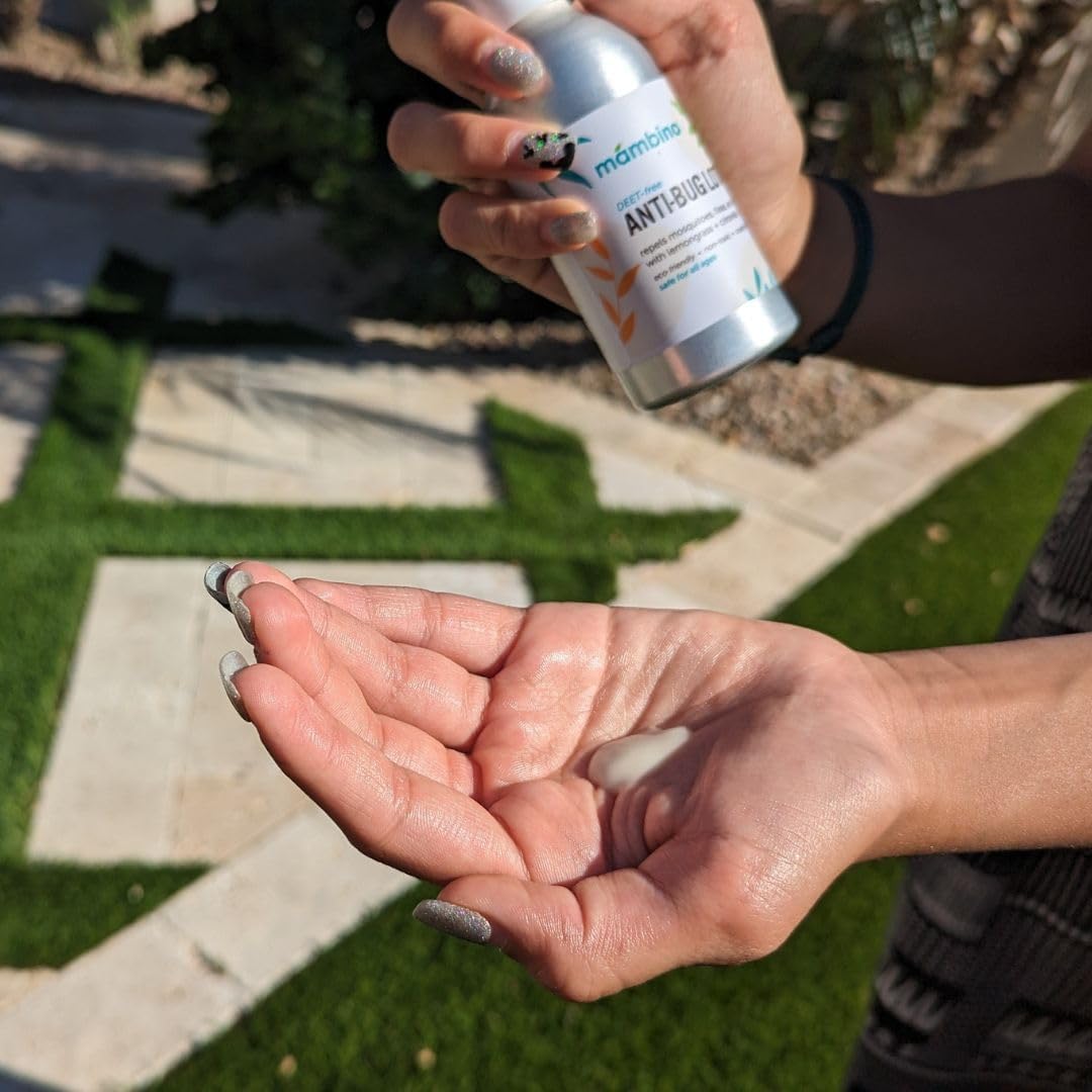 Anti-Bug Lotion DEET-Free – All-Natural Bug Lotion Travel Size Made with Nourishing Essential Oils – Bug Repellent for Babies, Kids, Adults, Camping, & More by Mambino Organics, 4oz