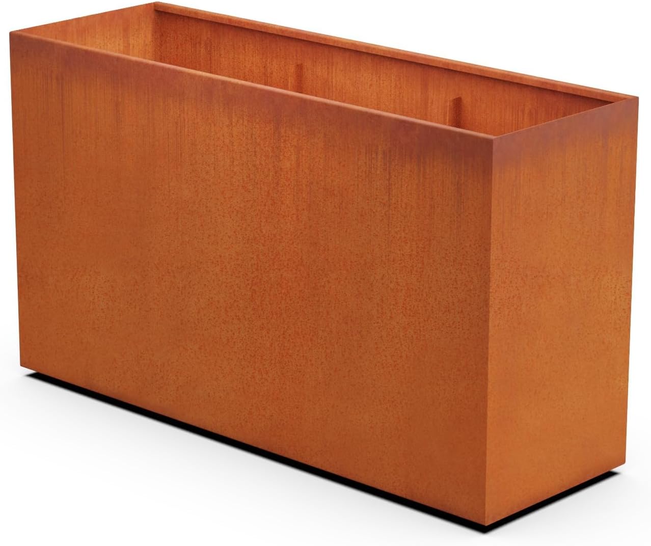 Large Rectangular Planters for Outdoor Plants | 72x24x42 Inch Corten Steel Planter | Extra Large Outdoor Planter Box for Patio Privacy Screen & Commercial Landscaping | Made in USA