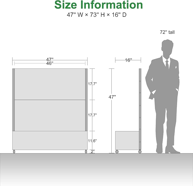 Casaphoria Metal Raised Garden Bed with Trellis and Wheels, 47"x47"x16" Planter Box for Climbing Plants, Vegetables & Vines, Features Drainage Holes and Privacy Screen (Black-Square)