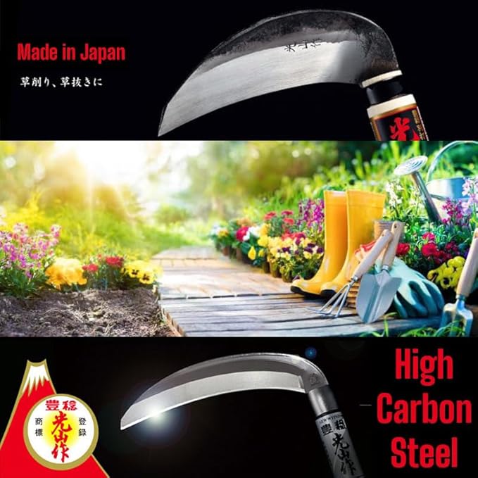 Japanese Gardening Weeding Sickle Left Handed [Made in Japan] Garden Hand-held Tools Hand Hoe Weeder