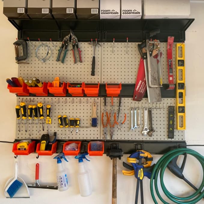 Ultrawall 2 Pcs Metal Pegboard Wall Panels, Peg Boards for Garage Tool Storage