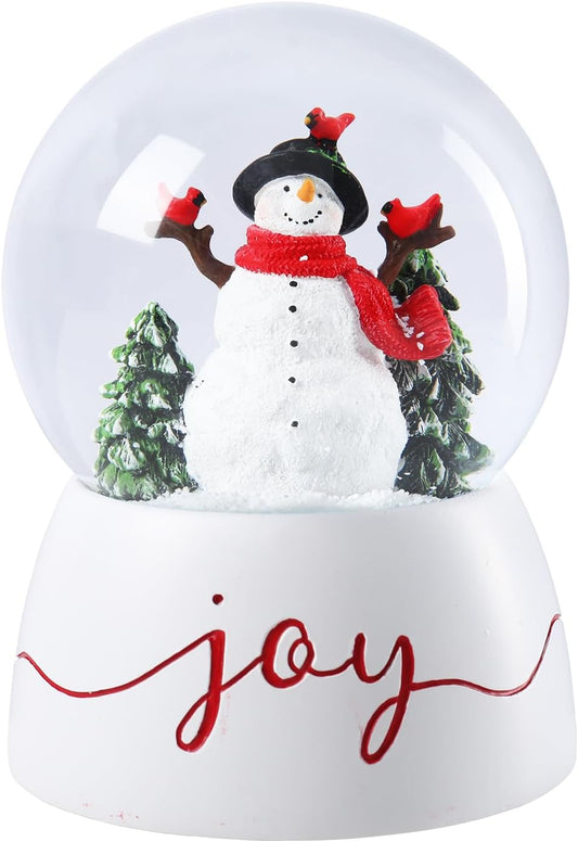 Christmas Snow Globes for Kids, Musical Snow Globe Music Box Glass Snowglobes Snowman with Christmas Tree and Cardinal Christmas Birthday Gift for Girls Kids Daughters