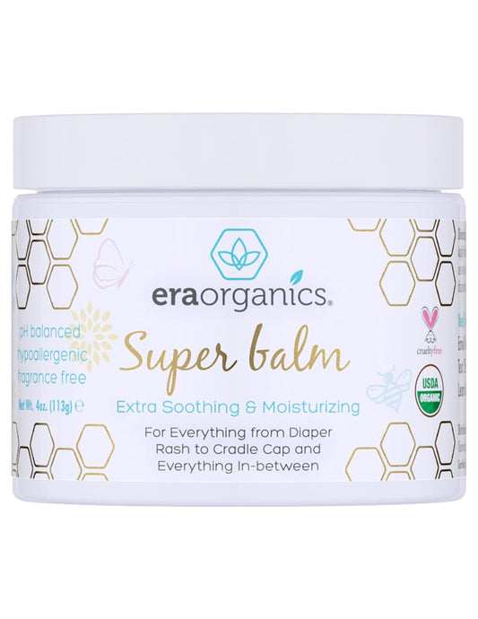 Era Organics Healing Ointment for Babies - USDA Certified Organic Natural Moisturizer Gentle on Sensitive Skin Prone To Baby Eczema, Cradle Cap (Infant Seborrheic Dermatitis), Rashes, Hives 4oz