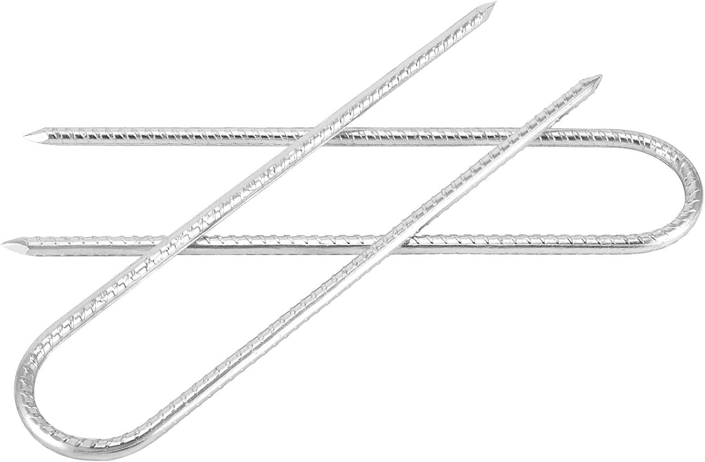 U Shaped Rebar Stakes, ZEONHAK 16 Pack 12 Inches Ground Anchors Tent Stakes, Heavy Duty Trampolines Wind Stakes for Camping Plants Landscape Fabric Stakes Artificial Turf