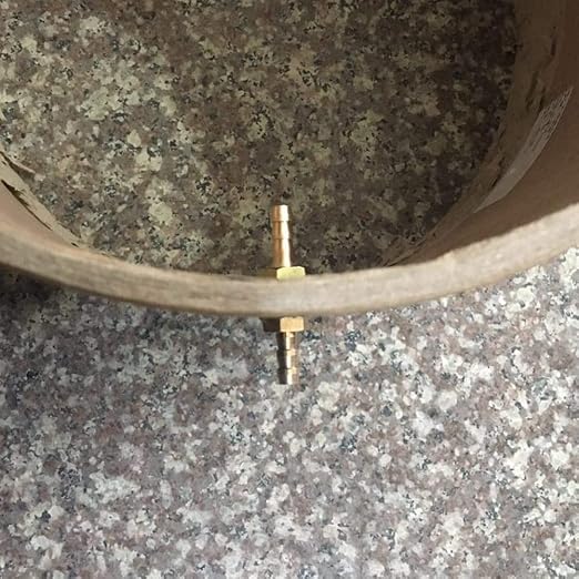 Joywayus 5/16'' Hose Barb Thru-Bulk Head Hex Union Brass Fitting With Flat Washer Gasket Water/Fuel/Air
