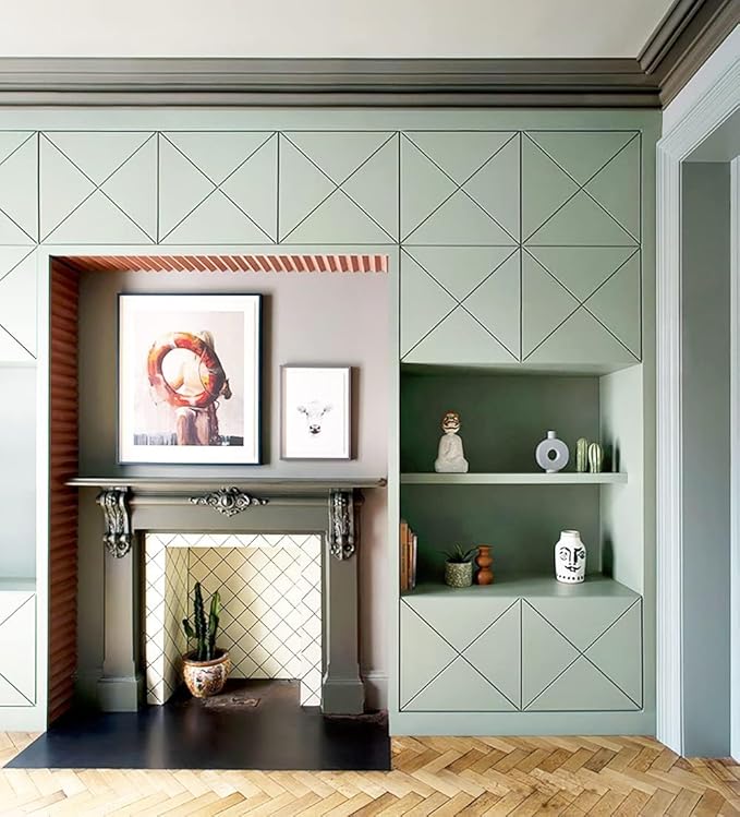 Dimoon 236''x17.7'' Green Peel and Stick Wallpaper Contact Paper Modern Self Adhesive Wall Paper Removable Renter Friendly Textured Solid Color Shelf Cabinet Vinyl Roll (236''x17.7'',Light Green)