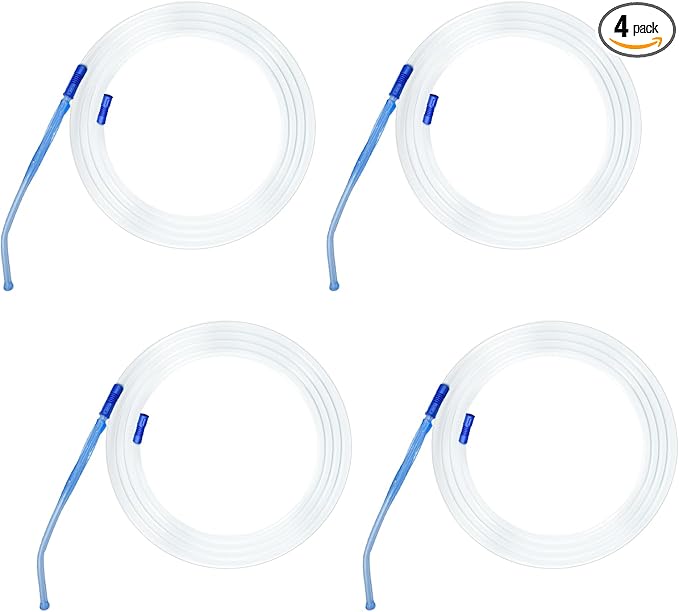 4 units suction collection tubing with detachable porous end design handle（Each suction tube kits is 6.8 feet long）