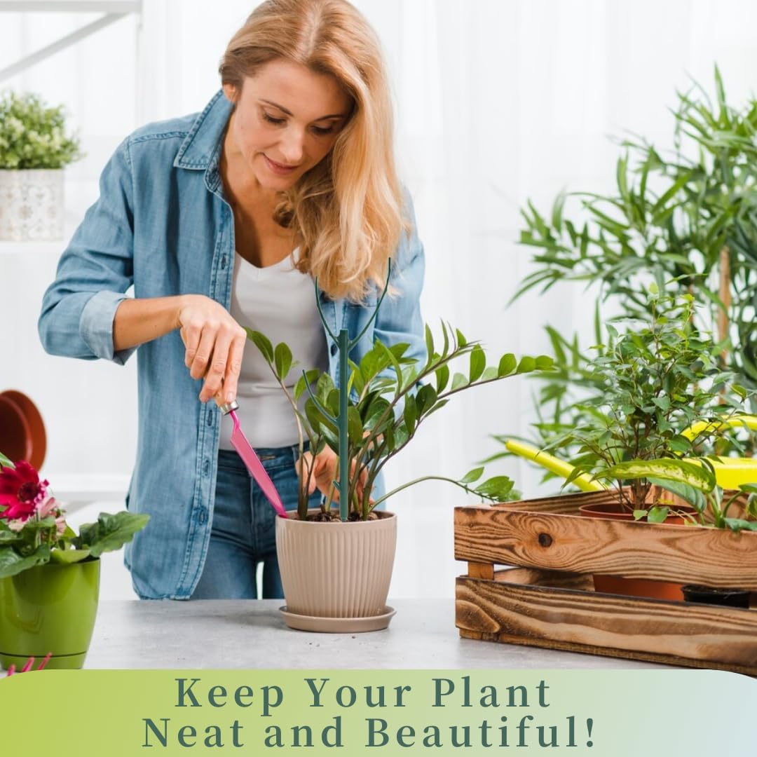 5 Pack Stackable Monstera Plant Support Stakes, 38inch Climbing Garden Plant Support Sticks Structures for Indoor Outdoor Plants Alternative to Moss Pole